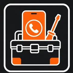 Icon of a toolbox with a phone and screwdriver